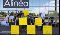 Les salariés d'Alinéa de Saint-Parres-aux-Tertres en grève