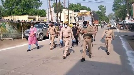 त्यौहार को मद्देनज़र रखते हुए आला अधिकारियों ने कस्बे का किया निरीक्षण