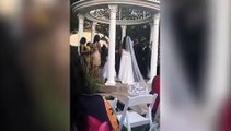 فيديو: فتاة تقتحم حفل زفاف لإجبار العريس على هذا الأمر