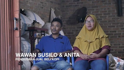 Wawan Susilo dan Anita, pengusaha jual beli kopi.