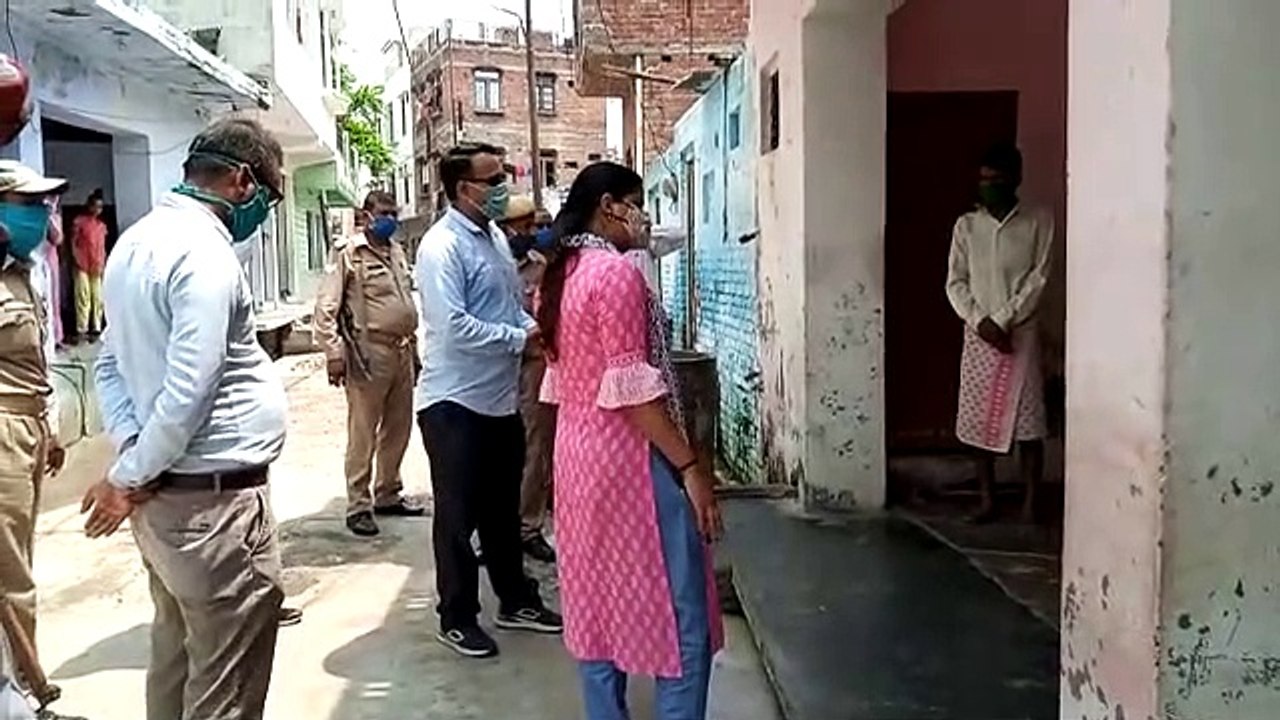 55 घंटे का लॉकडाउन का निरीक्षण करने पहुंची भरथना SDM