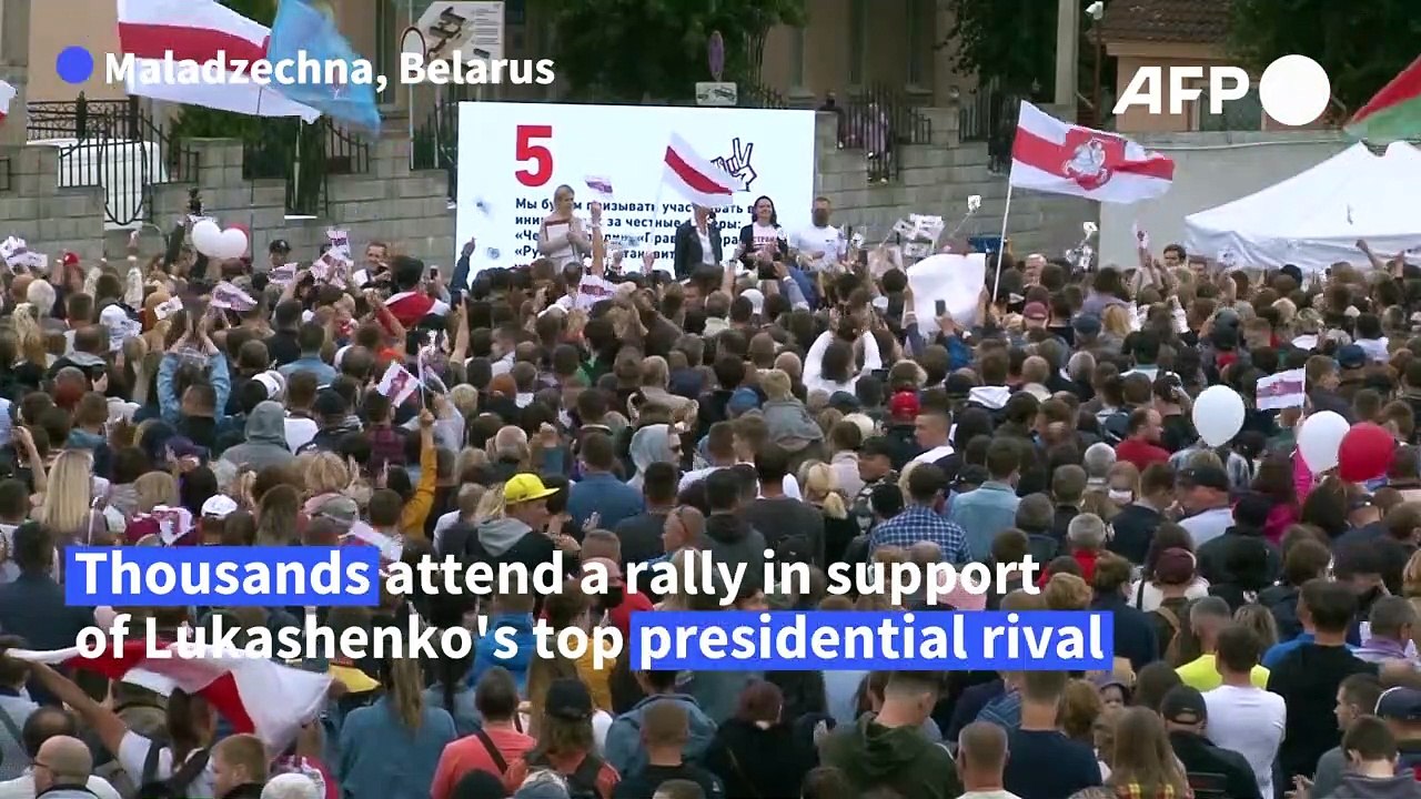 Belarus: thousands attend leading opposition candidate campaign rally