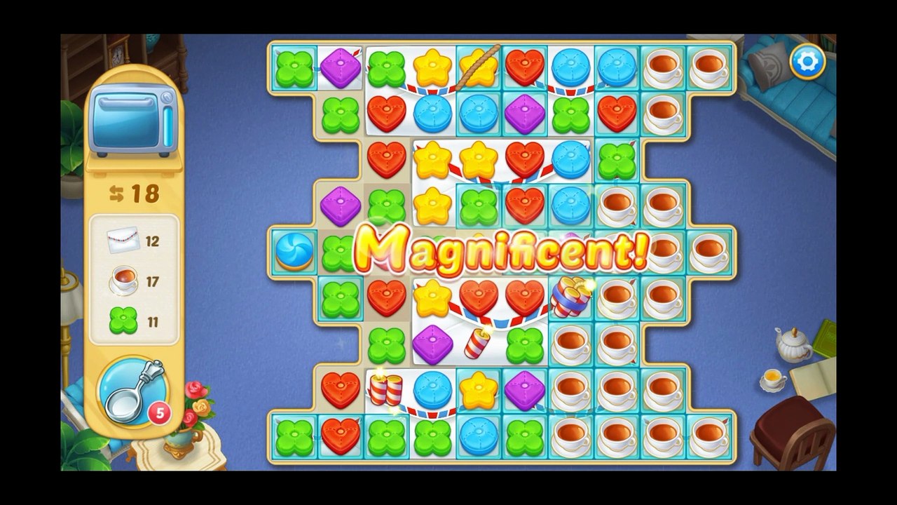 Matchington Mansion Level 45 & New Carpet (Bedroom) Gameplay