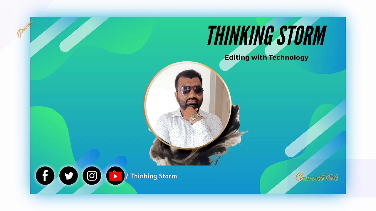 Channel Art || YouTube Outro || Trending || Profesional Thumbnail || Kinemaster || Thinking storm