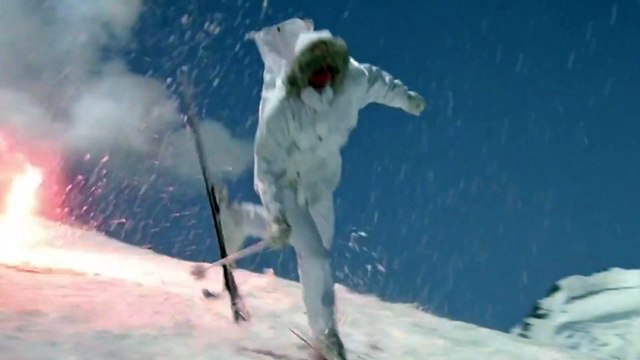 James Bond A VIEW TO A KILL movie clip - Bond is chased down the slopes