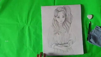 A beautiful girl drawing_pencil drawing __ Pallavi Drawing Academy __