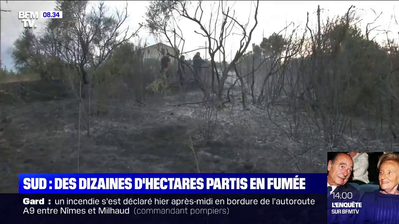 Des dizaines d'hectares partis en fumée après d...