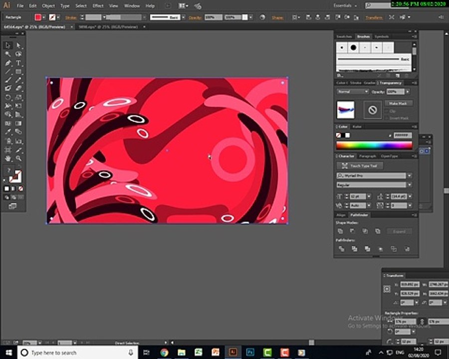 How to create colorful vector background on illustrator