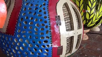 Su kabakları sanatkar ellerde dekor ürününe dönüşüyor