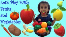 Play With Fruits And Vegetables | Vegetables And Fruits Name and Spellings In English With Prutha Chauhan