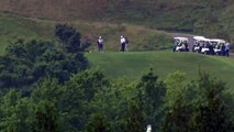 WATCH- President Trump spotted golfing at his Virginia golf club