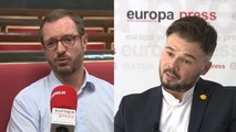 Maroto (PP) y Rufián (ERC) valoran la situación de la Monarquía en España