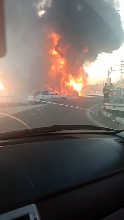 Gas Station Explodes Into Giant Fireball