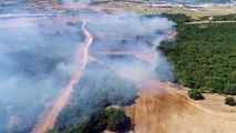 Makilik alanda çıkan yangın ormana sıçradı - Drone - BURSA
