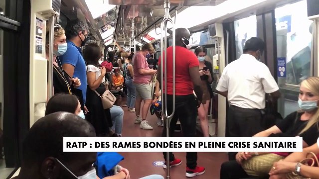 Coronavirus - La RATP montrée du doigt pour avoir diminué le nombre de rames en ce mois d'août obligeant les voyageurs à se serrer dans ces espaces clos