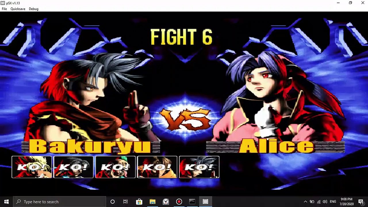 Bakuryu(The Mole) defeats Alice(The Rabbit) (#1) - Bloody Roar 2