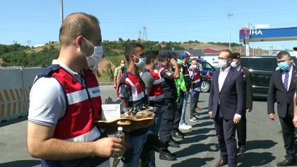 Kuzey Marmara Otoyolundaki bayram trafiğine hava ve karadan denetim