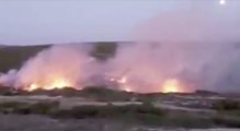 Bozcaada'da korkutan yangın