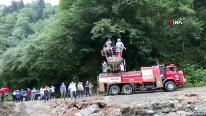 Trabzon'un Sürmene ilçesinde şiddetli yağış