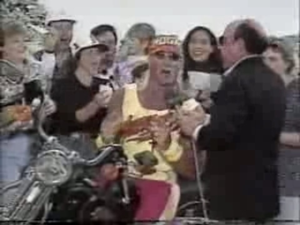 The Giant Runs Over Hogans Motorcycle