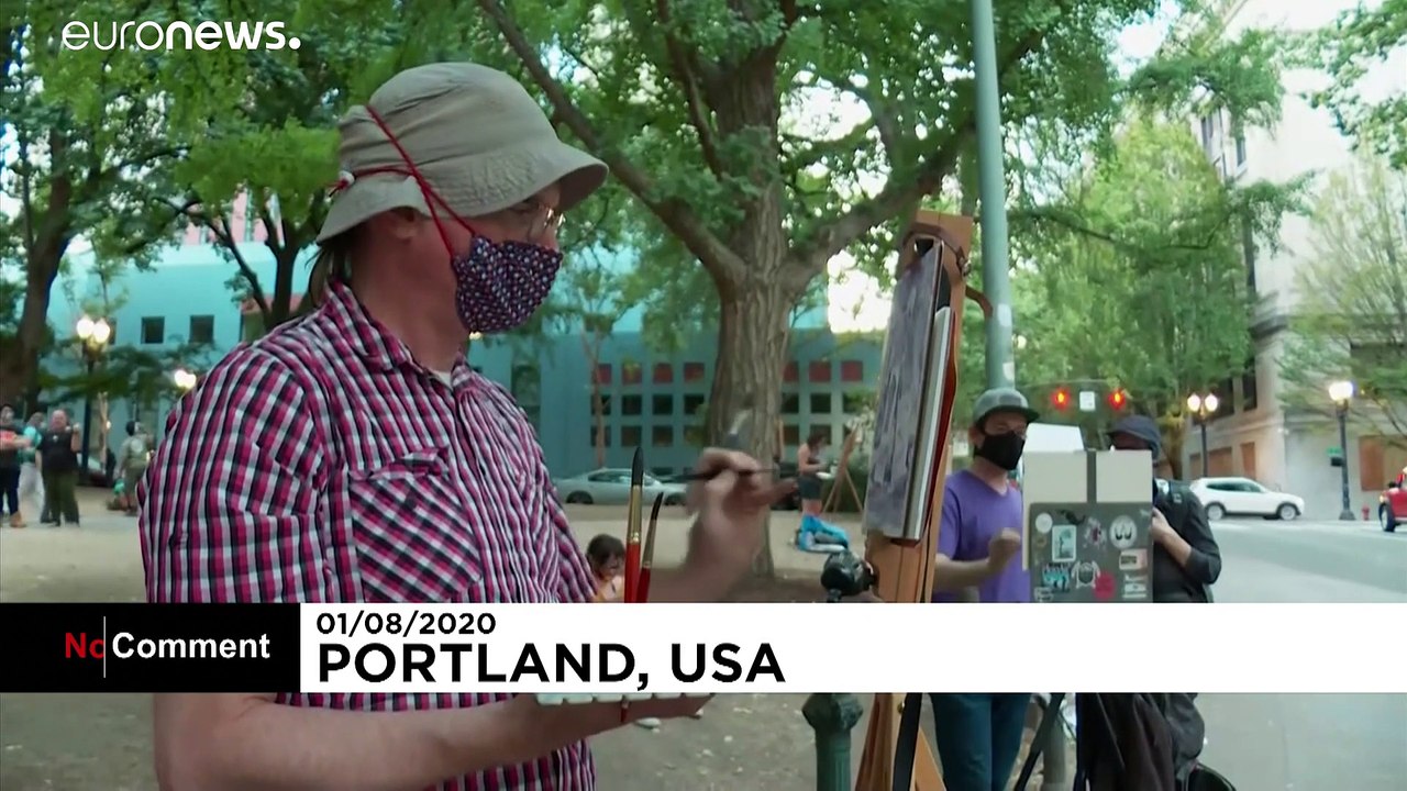 Portland-protest als kunstaktion