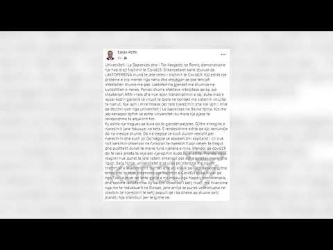 NJE HAP PRANE ILAÇIT TE COVID 19, MJEKU «ZBULIM I RENDESISHEM NE ITALI» - News, Lajme - Kanali 7