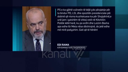 Descargar video: RAMA «GATI TE ULEM ME METEN E BASHEN PER NDRYSHIMET KUSHTETUESE» - News, Lajme - Kanali 7