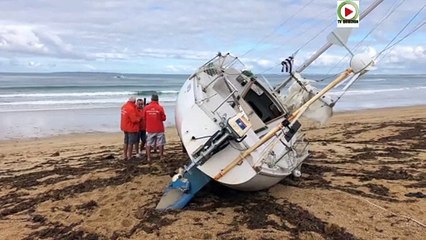 Erdeven  |   Echouage Voilier "Boby'Ba" - Étel TV