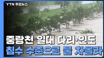 중랑천 산책로 곳곳 범람...서울 동부간선도로 교통 전면 통제 / YTN