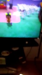 Me using the Firework Fountain in Animal Crossing New Horizons