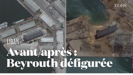 Beyrouth avant/après la double explosion qui l'a défigurée