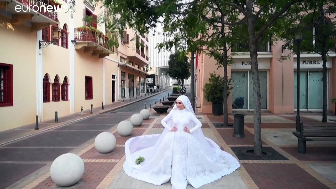 'Ich dachte, ich müsse sterben': Video der Braut aus Beirut geht viral