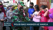 Gerakan Jatim Bermasker, Polisi Bagi Masker ke Warga