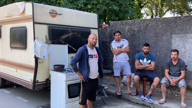 Une quarantaine de familles Roms a été délogée du camp de la rue de port la Blanche