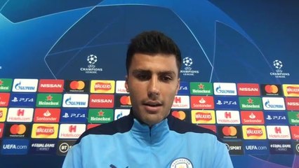 Manchester City's Guardiola and Rodri pre Real