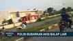 Detik-Detik Balap Liar Dibubarkan Polisi di Cilegon, Ada yang Kabur Hingga Tabrak Polisi