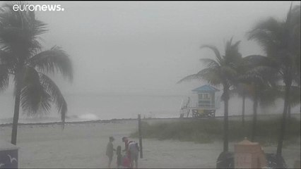 Trotz Warnung an den Strand - Tropensturm Isaias wütet in Florida