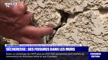 Des fissures se forment sur les murs des maisons du fait de la sécheresse