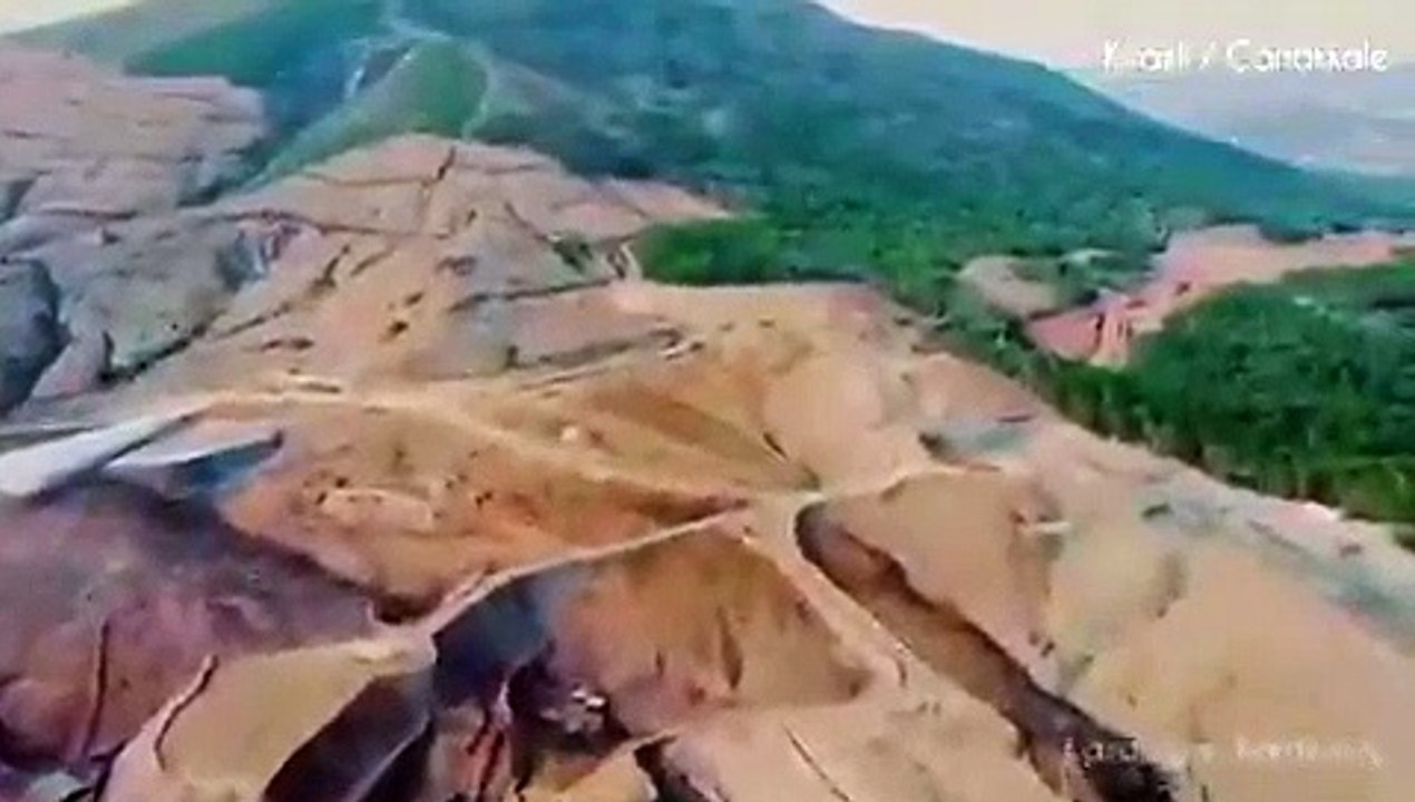 Kazdağlarındaki maden ocaklarının yarattığı tahribat havadan görüntülendi
