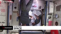 لحظه جدایی کپسول دراگن از ایستگاه فضایی بین‌المللی