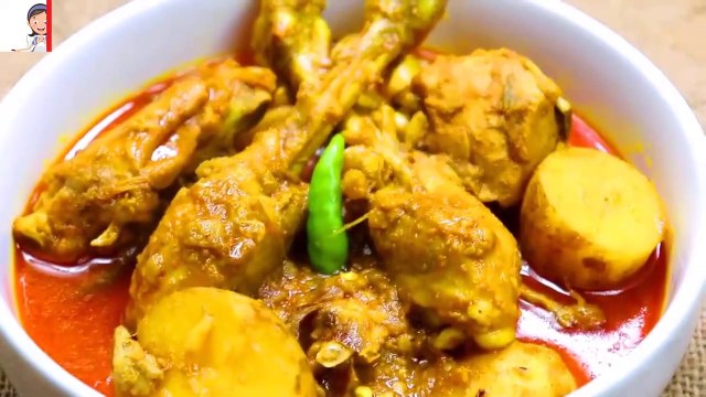নতুন আলু দিয়ে মুরগির মাংসের ঝোল|Chicken broth with new potatoes Chicken