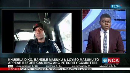 Diko and Masuku to appear before ANC intergrity committee
