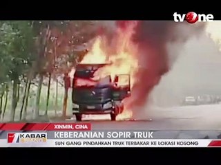 Pindahkan Truk yang Terbakar Hebat, Sopir Dapat Penghargaan