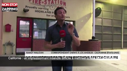 Californie : un impressionnant incendie difficile à maîtriser à l'est de Los Angeles (vidéo)