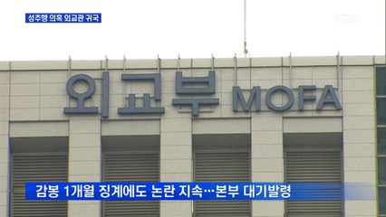 '성추행 의혹 외교관' 귀국 인사조치…언론플레이엔 '유감' 표명