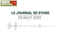 Journal de 07 heures du 03 août 2020 [Radio Côte d'Ivoire]