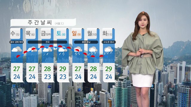 [날씨] 중부지방 모레까지 폭우...밤사이 국지성 호우 조심 / YTN