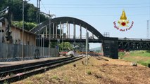 Pisa - Demolito ponte ferroviario a Ripafratta (03.08.20)