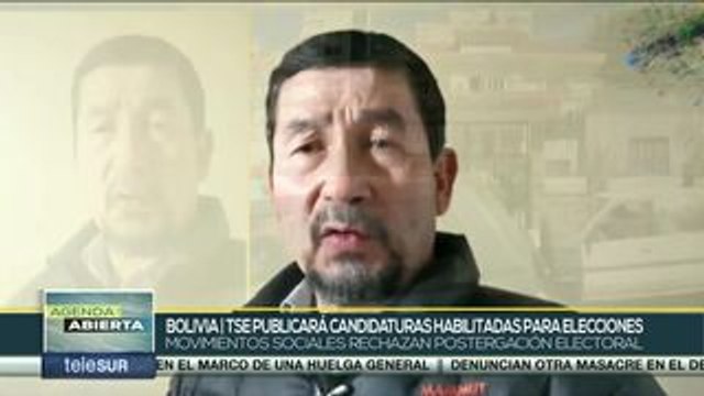 Obreros bolivianos inician plan de presión para exigir elecciones ya