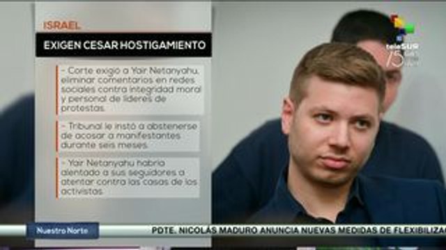 Autoridad insta a hijo de Netanyahu cesar acoso contra manifestantes